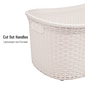 Mind Reader Wheeled Plastic Laundry Basket with Handles, Ivory (40LBASK-IVO)