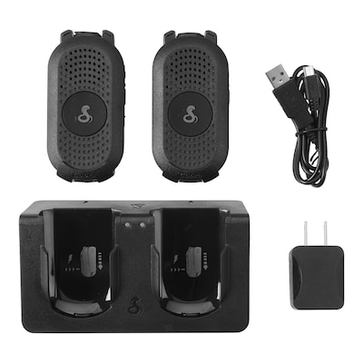 Cobra Compact 2-Way Handheld Business Radio with Dual-Dock Charger, Black, 2/Pack (PX280)