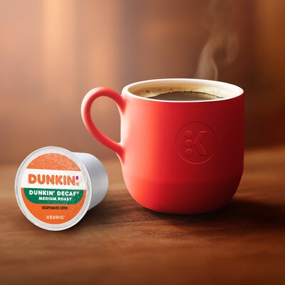 Dunkin' Decaf Coffee Keurig® K-Cup® Pods, Medium Roast, 44/Box (373149)