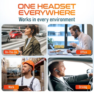 Delton 87X Wireless Single-Ear Bluetooth Earbud Headset, Black (DHB87X)