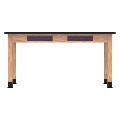 Diversified Woodcrafts School Classroom Rectangular Science Lab Table, 60 x 24, Oak (C760LBBK30N)