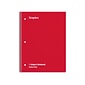 Staples 1-Subject Notebook, 8 x 10.5, College Ruled, 70 Sheets, Assorted Colors (ST54891)