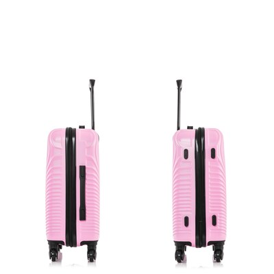 DUKAP Inception 22.04" Hardside Suitcase, 4-Wheeled Spinner, TSA Checkpoint Friendly, Pink (DKINC00S-PNK)