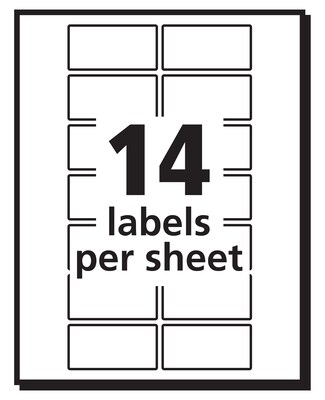 Avery Laser/Inkjet Multipurpose Labels, 3/4" x 1 1/2", White, 504 Labels Per Pack (5430)