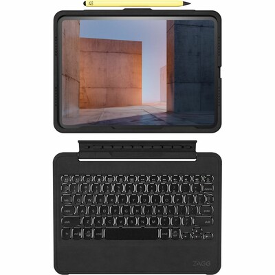ZAGG Rugged Book Polycarbonate/Silicone 11" Keyboard and Case Combo for Apple iPad Pro 4th Gen, Black (103114573)