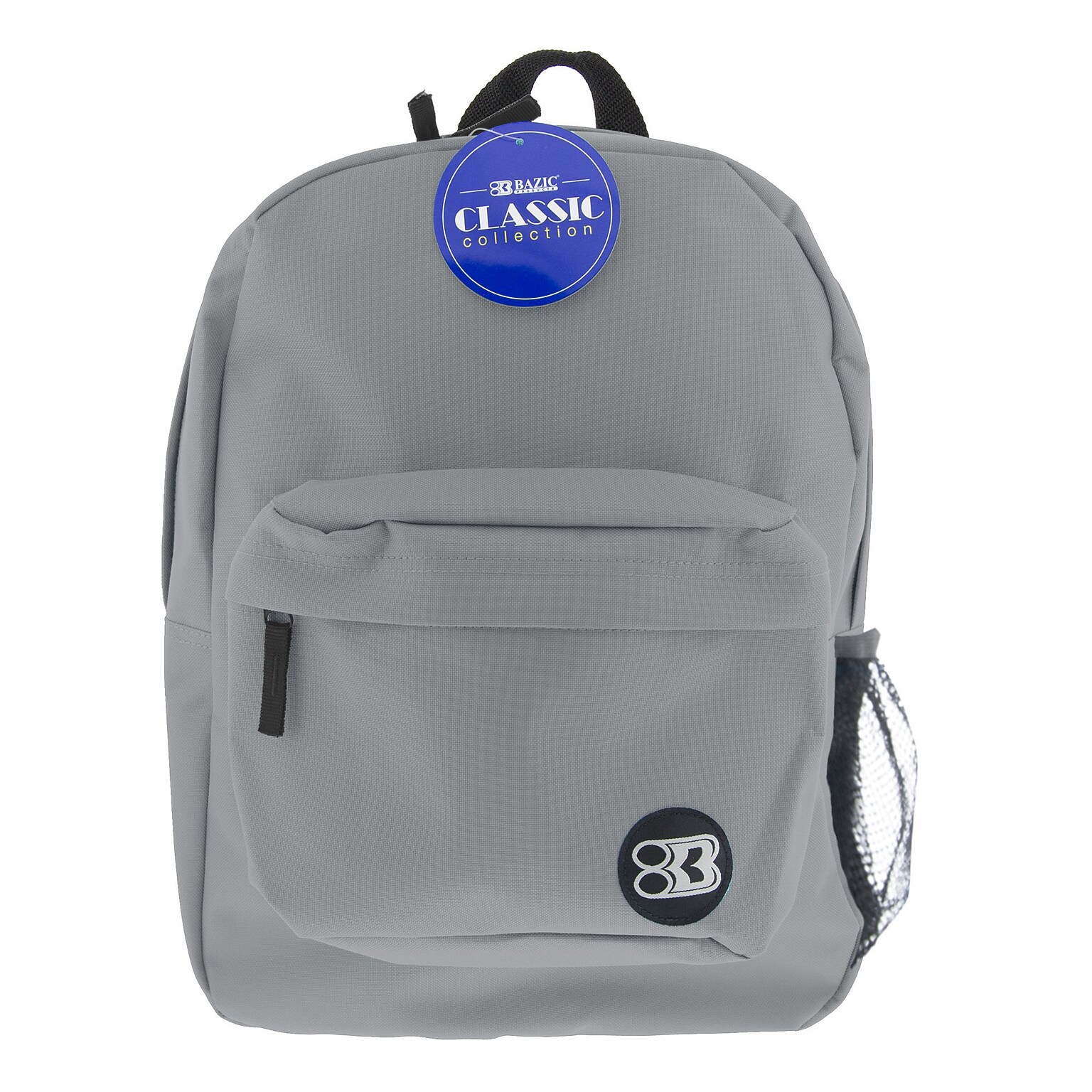 Bazic Classic Laptop Backpack, Medium, Gray (BAZ1061)