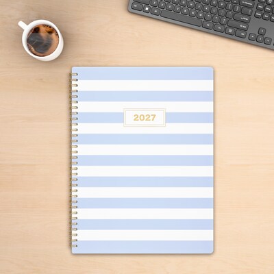2027 Staples 8" x 11" Weekly & Monthly Planner, Ice Blue (ST63610-27)