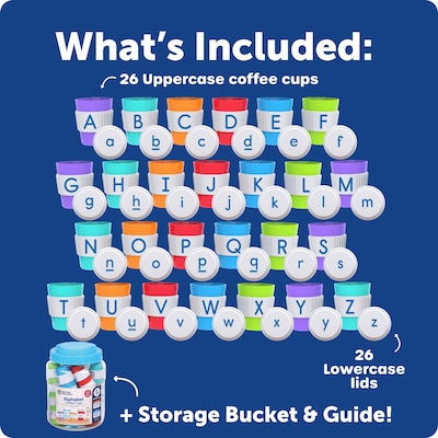 Learning Resources Alphabet Coffee Cups, Assorted Colors (LER6794)