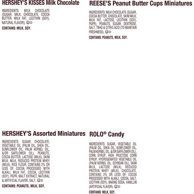 HERSHEY'S, REESE'S and ROLO Assorted Chocolate Flavored Christmas Candy Variety Bag, 19.44 oz (HEC44676)