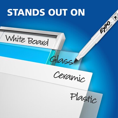 Expo Dry Erase Markers, Ultra Fine Tip, Black, 4/Pack (1871774)