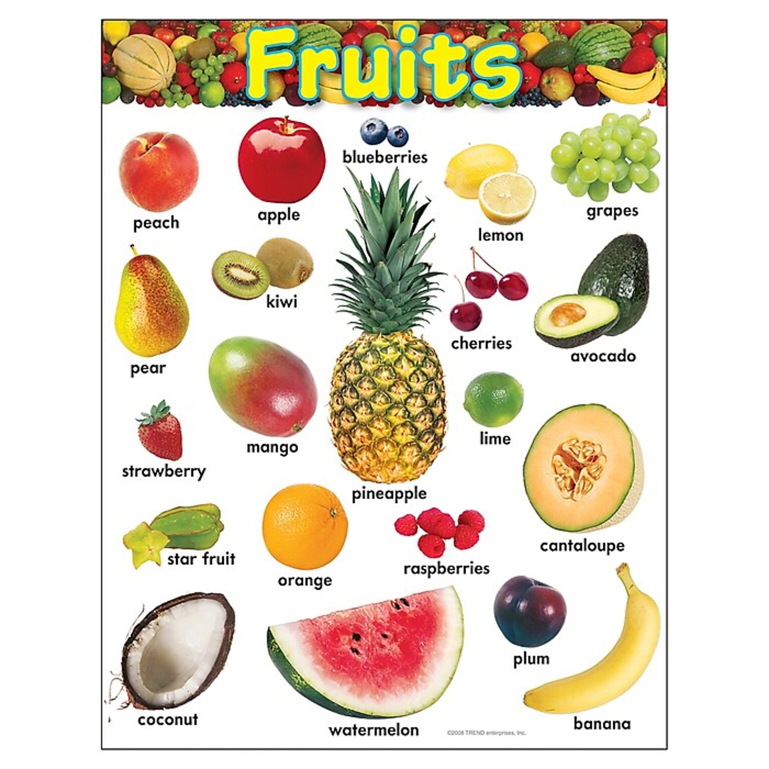 Trend® Learning Charts, Fruits