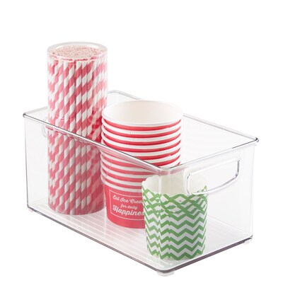 iDESIGN Small Stackable Plastic Storage Bin, Clear (64530)