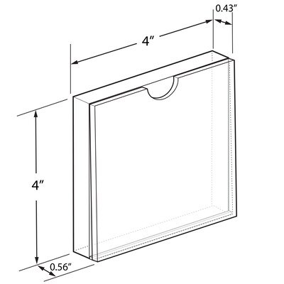 Azar Card Holder, Desktop/Countertop, Top Loading Acrylic, 2/Pack (104554-2PK)