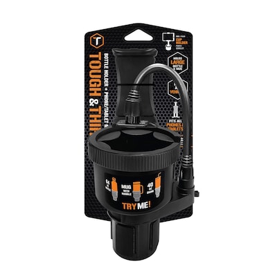 ToughTested Tough and Thirsty Big Mouth Cupholder Mount with Universal Phone, GPS & Tablet Grip, Black (TT-4S-TNT)