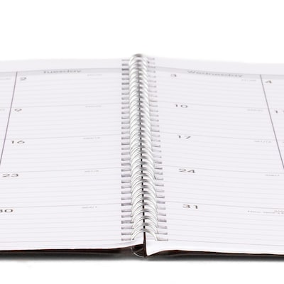2026-2027 AT-A-GLANCE DayMinder 8" x 12" Academic Monthly Planner, Faux Leather Cover, Black (AY2-00-27)