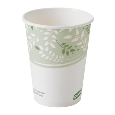 Dixie EcoSmart PLA Paper Hot Cups, 8 oz., White, 1000/Carton (2338PLA)