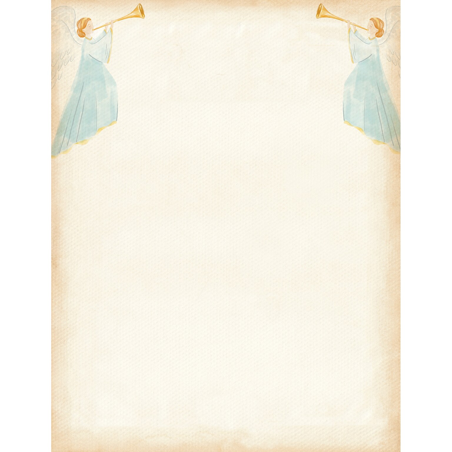 Great Papers! Holiday Stationery Letterhead Angels and Horn, Multicolor, 50 sheets (2024028)