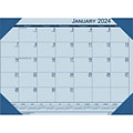 2024 House of Doolittle Ecotones 22 x 17 Monthly Desk Pad Calendar, Blue (124-40-24)