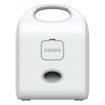 ION Stereo Glow Tone Wireless Bluetooth Portable Speaker with 8-In. Woofer & Lights, Water Resistant, White (GLOWTONEXUS)