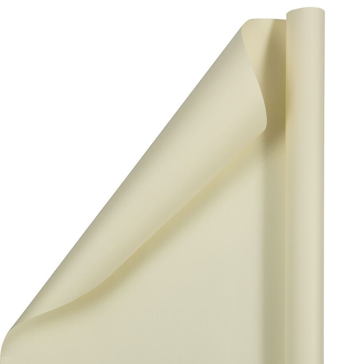 JAM Paper Wrapping Paper, 25 Sq. ft. x 30, Matte Ivory, 2 Rolls/Pack (170146267A)