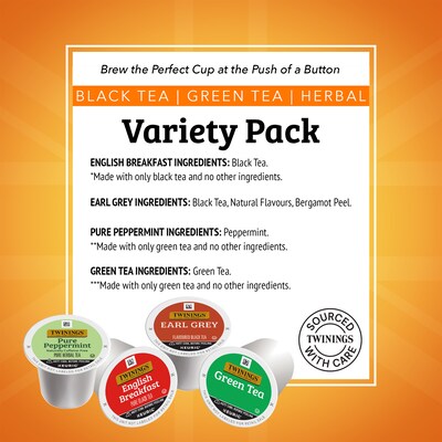 Twinings Variety Pack Assorted Teas, Keurig® K-Cup® Pods, 96/Carton (TNA54192)