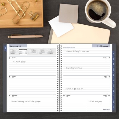 2027 AT-A-GLANCE DayMinder 8.5" x 11" Weekly & Monthly Planner, Poly Cover, Gray (GC545-07-27)