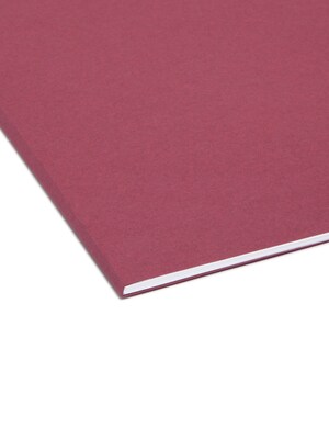 Smead File Folder, 3 Tab, Letter Size, Maroon, 100/Box (10275)