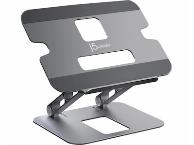 j5create Aluminum Multi-Angle Laptop Stand for Up to 16 Laptops, 11.4 x 8.9, Space Gray (JTS127)