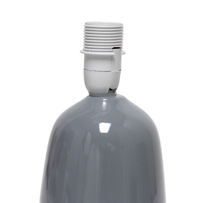 Simple Designs Table Lamp, Gray (LT1134-GRY)