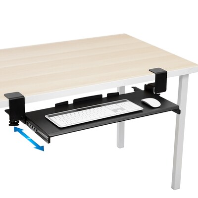 Mount-It! Clamp-On Under Desk Keyboard and Mouse Drawer Platform, Black (MI-7143)