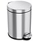 iTouchless SoftStep Round Stainless Steel Step Trash Can with Hinged Lid, 1.29 Gallon (IP01RSS)