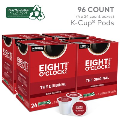 Eight O'Clock Original Coffee Keurig® K-Cup® Pods, Medium Roast, 96/Carton (64053)