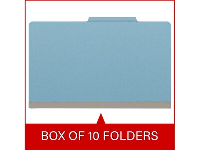Medical Arts Press Pressboard Classification Folder, 2 Dividers, 2" Expansion, Legal Size, Blue, 10/Box (DV-T52-26-3BLU)