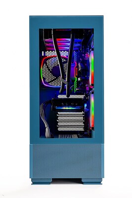 Skytech Azure 2 Gaming Desktop, Intel i5-12400F, 16GB RAM, 500GB SSD, Intel Arc A750 Graphics, Blue