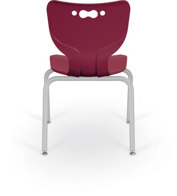 MooreCo 14 Hierarchy Student Chair with 4 Legs, Maroon/Platinum Base (703673562614)