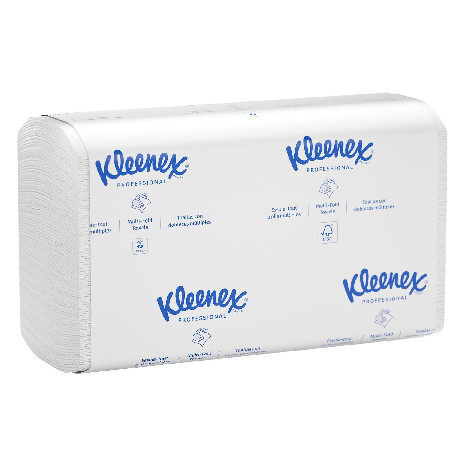 Kleenex Premiere Recycled Multifold Paper Towels, 1-ply, 120 Sheets/Pack, 25 Packs/Carton (13253)