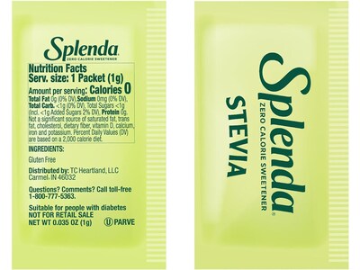 Splenda Stevia Sweetener Packet, 1000/Carton (SP11711001)