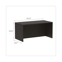 Alera Valencia Series Straight Front Desk Shell, 59 1/8w X 29 1/2d X 29 1/2h, Espresso