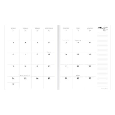 2027 TF Publishing Baby Blue Blooms 6.5 x 8  Monthly Standard Planner, Paperboard Cover, Multicolored (27-4208)
