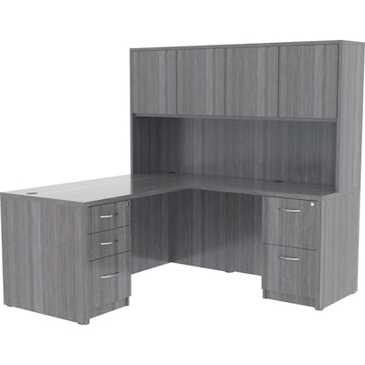 Lorell Essentials Series File/File Fixed File Cabinet, Letter/Legal Size, Weathered Charcoal, (LLR69559)