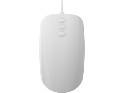 Cherry AK-PMH3 Ergonomic Ambidextrous Optical USB Mouse, White (AK-PMH3OB-US-W)