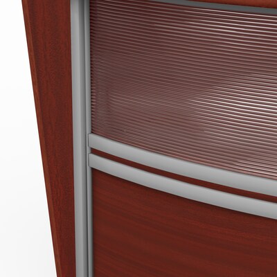 Regency Marque 142"W Curved Reception Desk Workstation, Mahogany (77314MH)