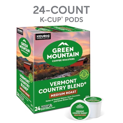 Green Mountain Vermont Country Blend Coffee Keurig® K-Cup® Pods, Medium Roast, 24/Box (6602)