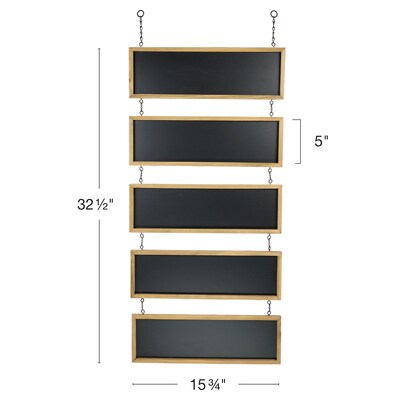 Excello Global Products Hanging 5-Piece Chalkboard Sign (EGP-HD-0289)