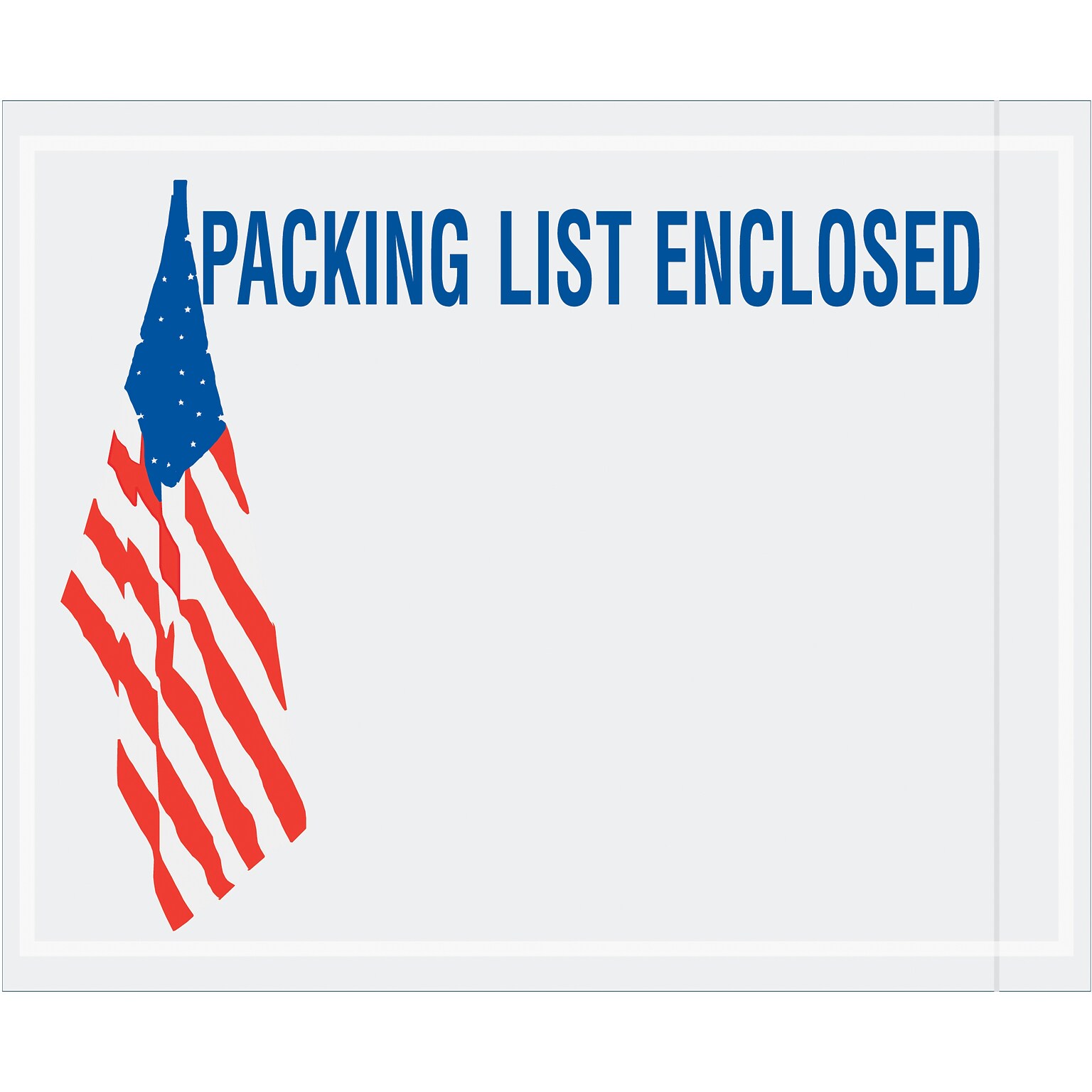 Quill Brand® Packing List Envelope, 4 1/2 x 5 1/2, 2 Mil - U.S.A. Flag Panel Face, Packing List Enclos, 1000/Case