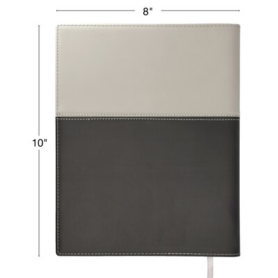 2027 Excello Brands 8" x 10" Weekly & Monthly Standard Planner, Paperboard Cover, Gray/Black (PKT-CY27-810-GY)