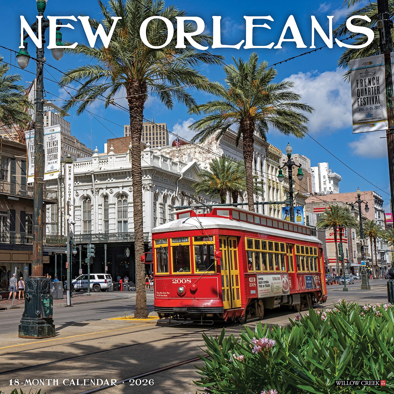 2026 Willow Creek New Orleans 12 x 12 Monthly Wall Calendar (55519)