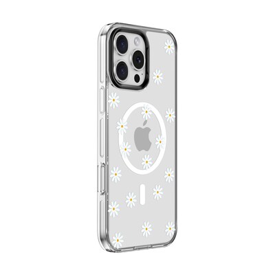 SaharaCase Inspire MagSafe Phone Case with 3 Interchangeable Magnetic Backs for iPhone 16 Pro, Shock Absorbing, Floral (CP00676)