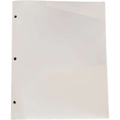 3-Hole Punched 2-Pocket Presentation Folder, White (61480)