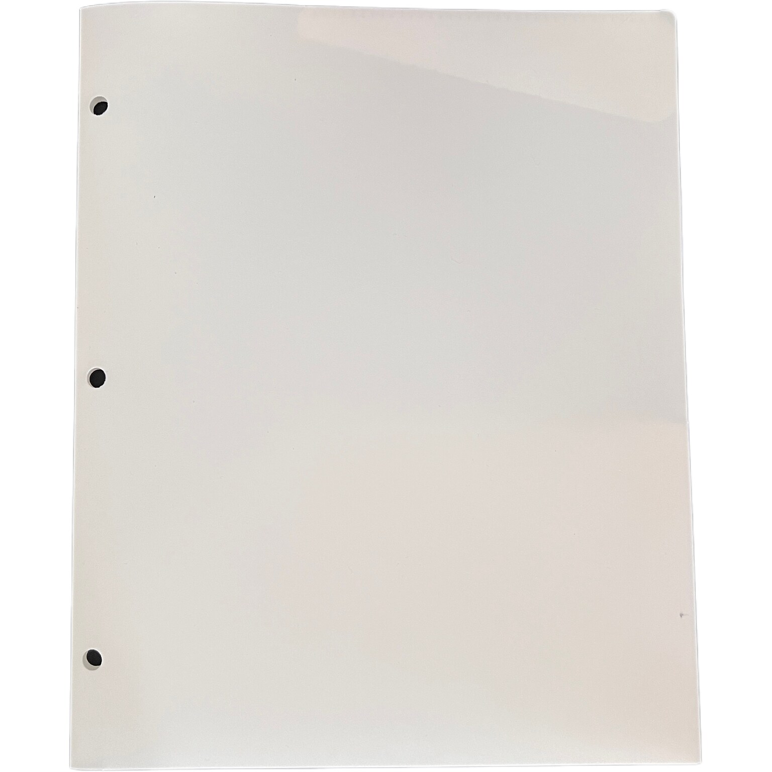 3-Hole Punched 2-Pocket Presentation Folder, White (61480)